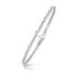 14k White Gold Diamond Accent Station Basket Weave Bracelet by Bids.com