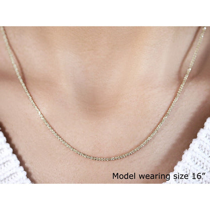 14k Yellow Gold Sparkle Chain 1.5mm by Bids.com