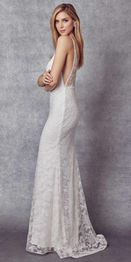 Juliet 272 Embroidered Lace With Stone Accents Fitted Dress by DiscountDressShop