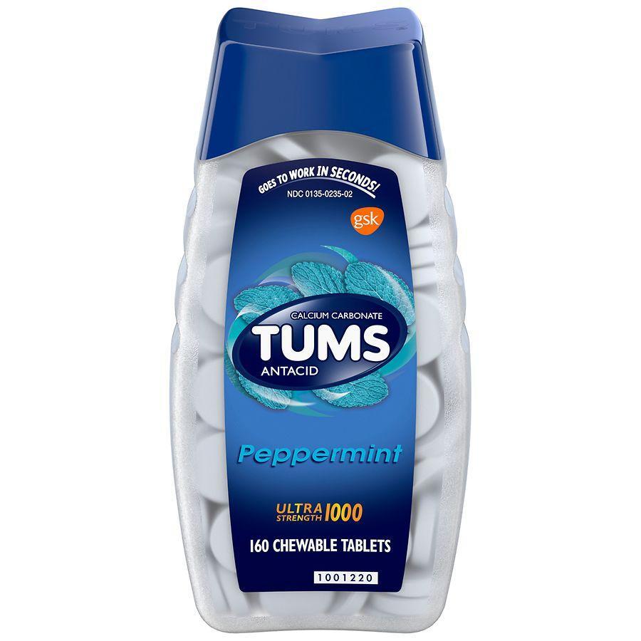 Tums Antacid Chewable Tablets, Ultra Strength For Heartburn Relief, Peppermint by Pasteur Pharmacy