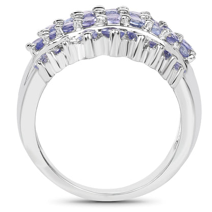 2.35 Carat Genuine Tanzanite .925 Sterling Silver Ring by Bids.com