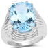 12.10 Carat Genuine Blue Topaz .925 Sterling Silver Ring by Bids.com