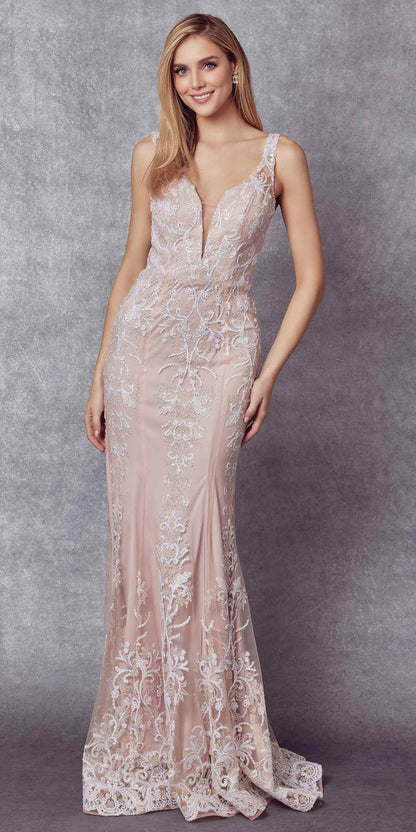 Juliet 277 Fancy Glitter Design Tulle Mermaid Dress by DiscountDressShop