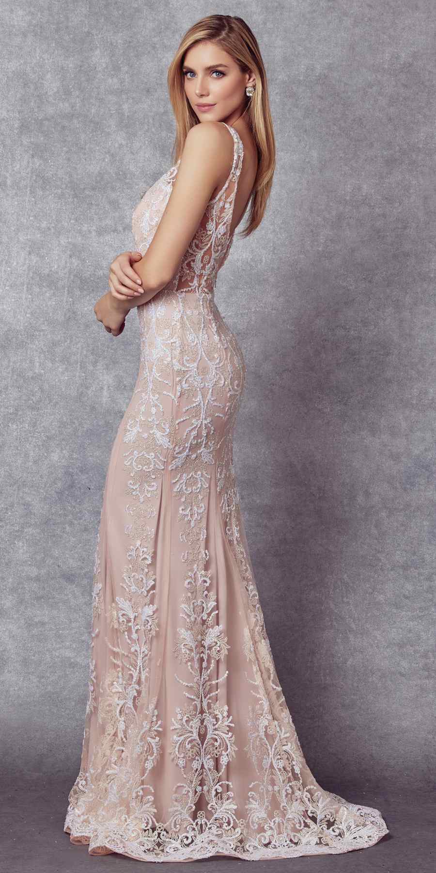 Juliet 277 Fancy Glitter Design Tulle Mermaid Dress by DiscountDressShop