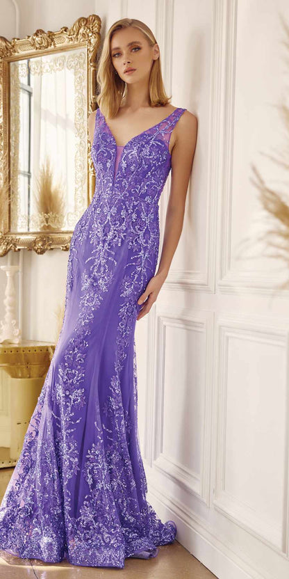 Juliet 277W Fancy Glitter Design Tulle Mermaid Wedding Dress by DiscountDressShop