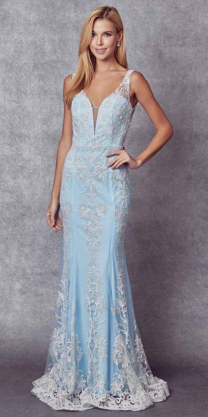 Juliet 277 Fancy Glitter Design Tulle Mermaid Dress by DiscountDressShop