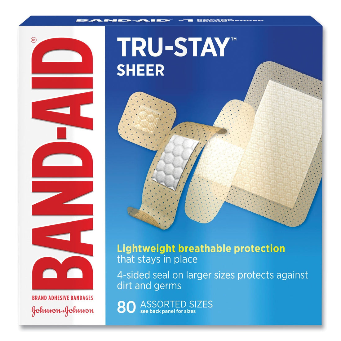 Band-Aid Brand Sheer Strips Adhesive Bandages, Basic Care Assorted Sizes 