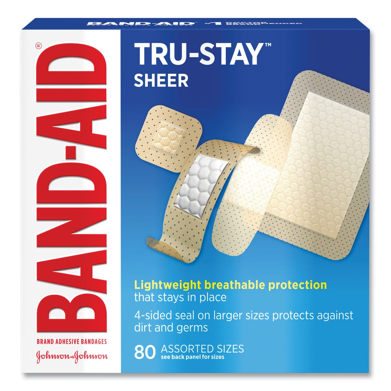 Band-Aid Brand Sheer Strips Adhesive Bandages, Basic Care Assorted Sizes by Pasteur Pharmacy