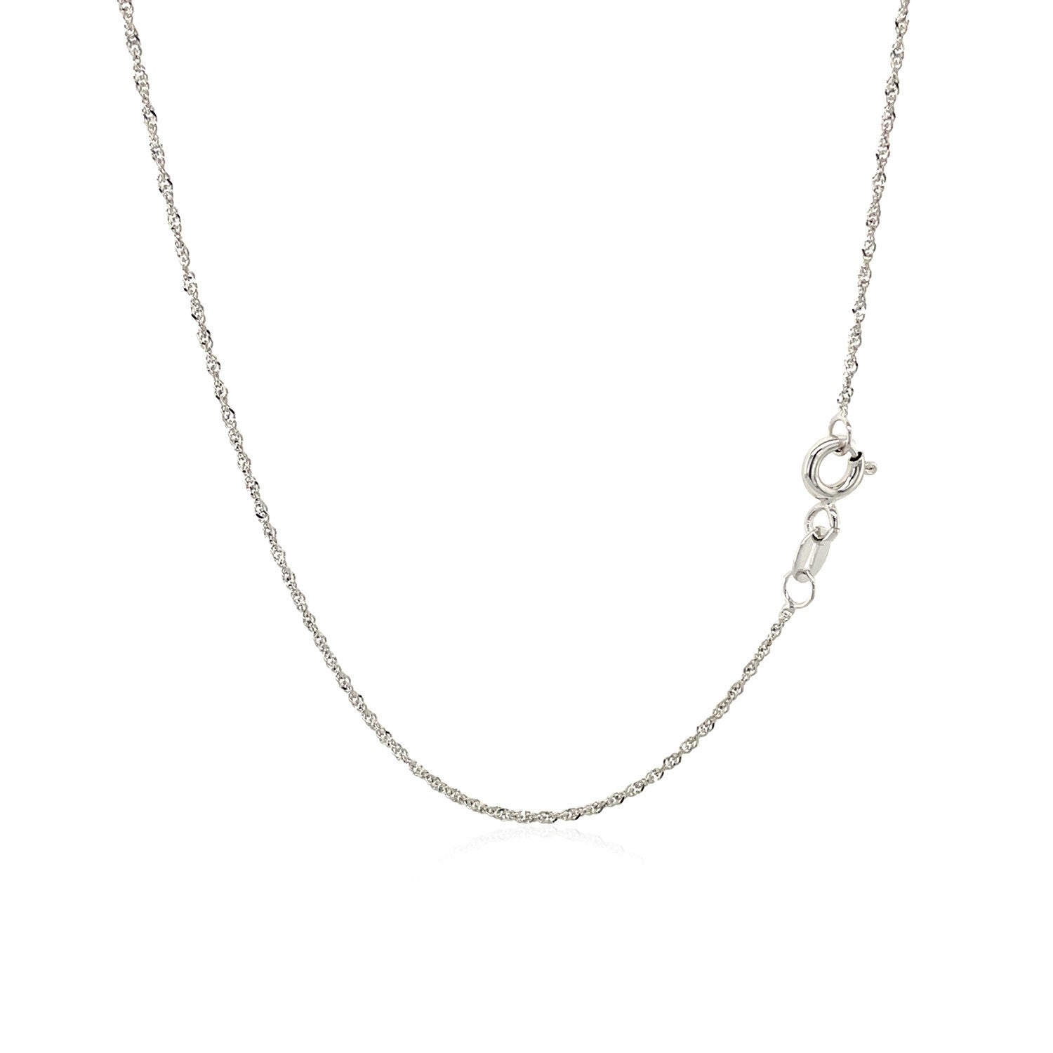 10k White Gold Singapore Chain 1.0mm by Bids.com