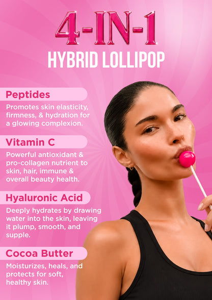 It Girl Beauty Lollipops - Collagen Peptides &amp; Vitamin C Healthy Candy for Skin, Hair, Nails  DestGlow