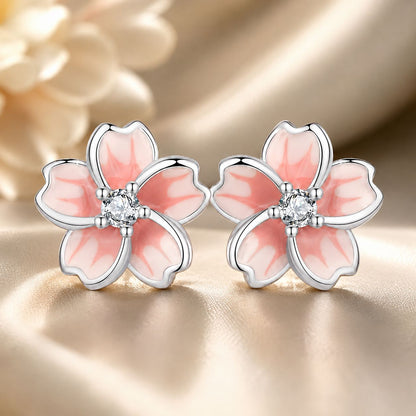 925 Sterling Silver Multi-Color Enamel Pavé CZ Earrings  DestGlow