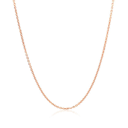 14k Rose Gold Diamond Cut Cable Link Chain 1.1mm by Bids.com
