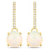 1.06 Carat Genuine Ethiopian Opal and White Diamond 10K Yellow Gold Earrings  DestGlow