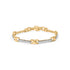 10K Yellow Gold 1.00 Cttw Pave Set Diamond Bar and X-Link 7" Bracelet (I-J Color, I3 Quality) by Bids.com