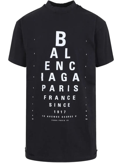 Balenciaga Women Optical Artwork Oversized T-Shirt by Luosophy
