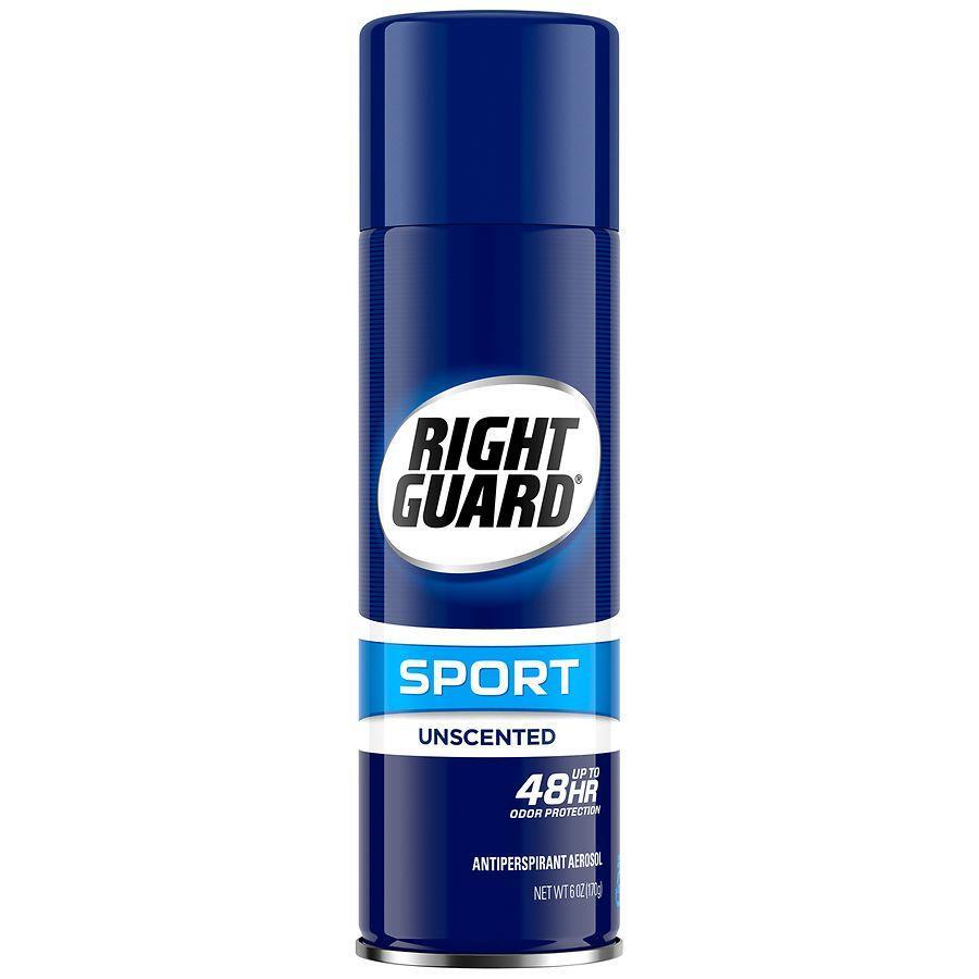 Right Guard Antiperspirant Aerosol, Unscented, Sport 6 Oz by Pasteur Pharmacy