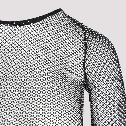 Balenciaga Crystal Mesh Mini Top Women by Luosophy