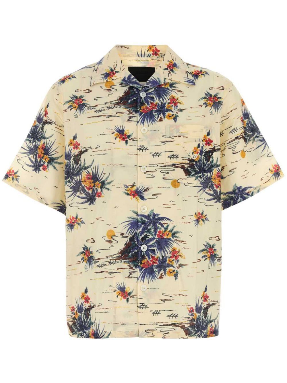Prada Men Hawaii Batista Cotton Short-Sleeved Shirt by Luosophy