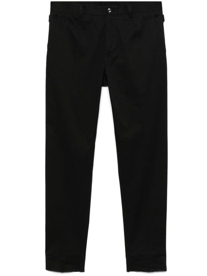 Dolce &amp; Gabbana Men Logo-Embroidered Tapered Leg Cotton Trousers 