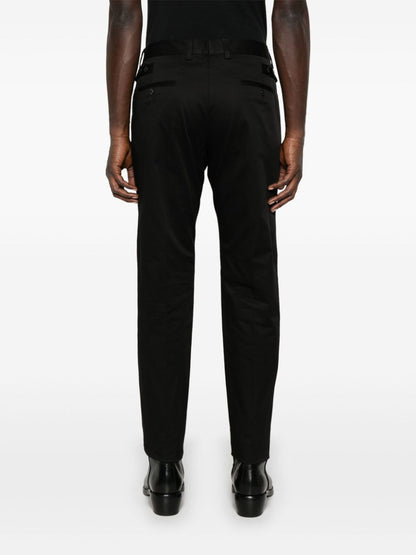 Dolce &amp; Gabbana Men Logo-Embroidered Tapered Leg Cotton Trousers by Luosophy