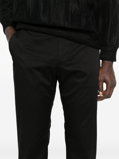 Dolce &amp; Gabbana Men Logo-Embroidered Tapered Leg Cotton Trousers by Luosophy