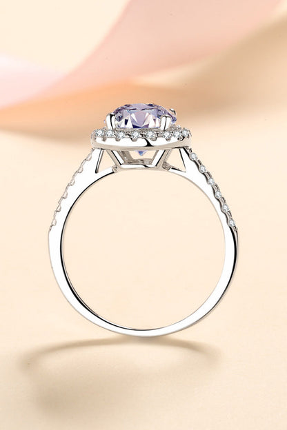 2 Carat Oval-Cut Sparkala™ 925 Sterling Silver Halo Ring by Sparkala