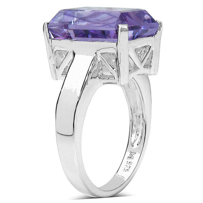 6.10 Carat Genuine Amethyst .925 Sterling Silver Ring by Bids.com