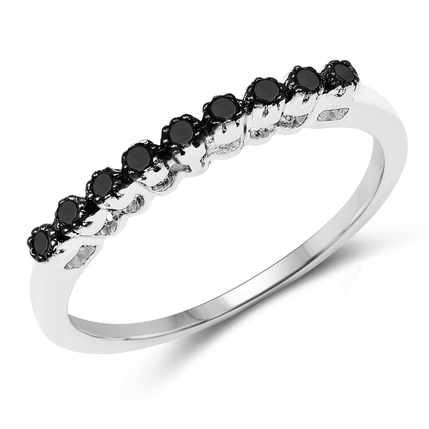 0.32 Carat Genuine Multi Diamond .925 Sterling Silver Ring by Bids.com