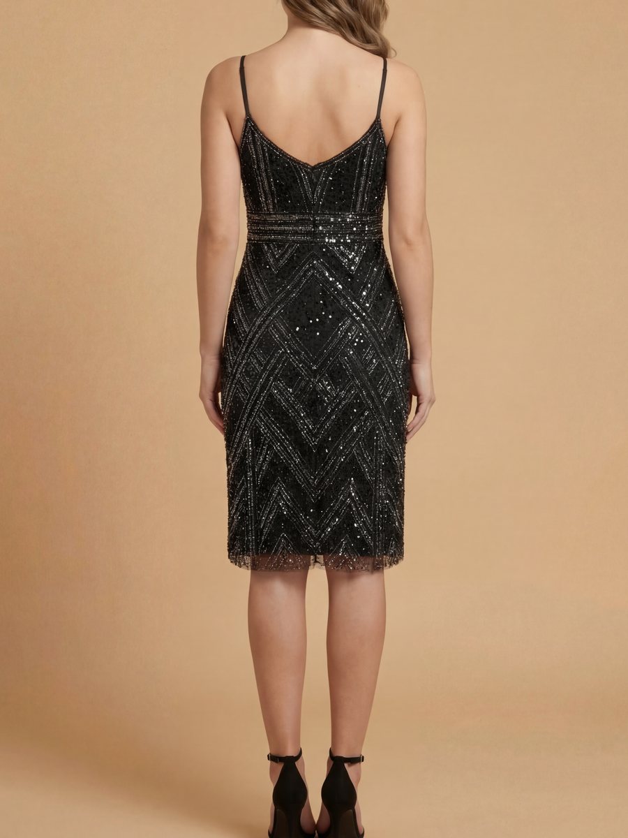 Lara 28860 - Beaded Flounce Dress by Lara New York