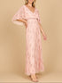 Beaded Gown with Half Cape by Lara New York