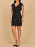 Lara 28872 - Cap Sleeve Beaded Sparkling Cocktail Dress by Lara New York