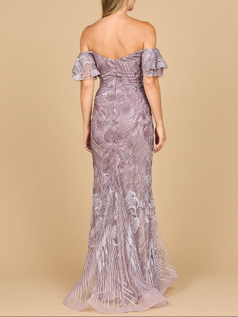 Off Shoulder Mermaid Lace Gown | Lara 28884 by Lara New York