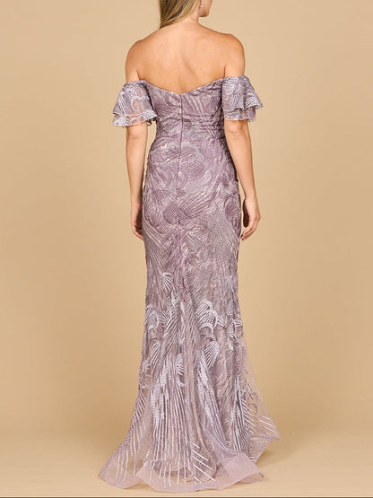 Off Shoulder Mermaid Lace Gown | Lara 28884 by Lara New York