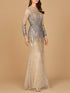 Mermaid, Beaded Long Sleeve Gown by Lara New York