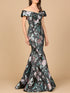 Fitted, Mermaid Brocade Gown by Lara New York