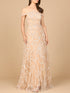 Off Shoulder A-line Gown by Lara New York