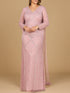 Long Sleeve Beaded Gown with Cape by Lara New York