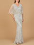 Cape Sleeve Mermaid Gown by Lara New York