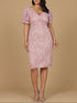 Beaded Midi Dress with Cape Sleeves by Lara New York