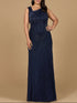 Asymmetrical, Beaded Gown by Lara New York