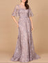 Modest, Cape Sleeve A-line Gown by Lara New York