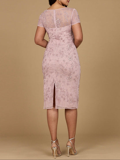 Beaded Midi Dress with Cap Sleeves by Lara New York