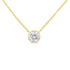 10K Yellow Gold 1/2 Carat Round Brilliant-Cut Diamond Modern Bezel-Set Solitaire 16"-18" Pendant Necklace (H-I Color, SI2-I1 Clarity) by Bids.com
