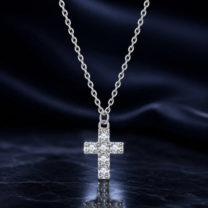 925 Sterling Silver Moissanite Pendant Necklace 40+5cm for Women  DestGlow