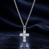 925 Sterling Silver Moissanite Pendant Necklace 40+5cm for Women  DestGlow