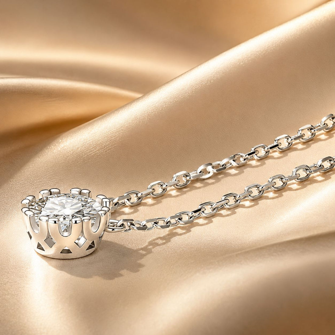 925 Sterling Silver Adjustable Necklace with CZ Pendants for Women  DestGlow