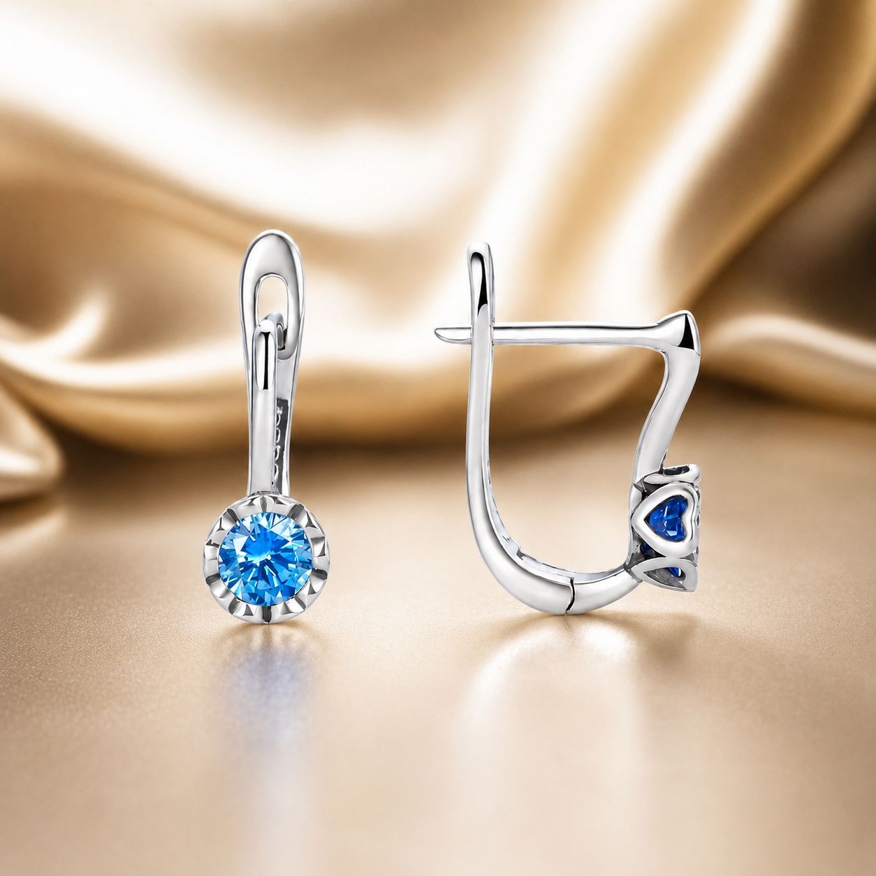 925 Sterling Silver Earrings with Oxidized Finish and Pavé Setting  DestGlow