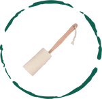 Natural Loofah Bath Brush w/Long Handle.