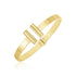 14k Yellow Gold High Polish Bar Cuff Bangle (6mm) by Bids.com