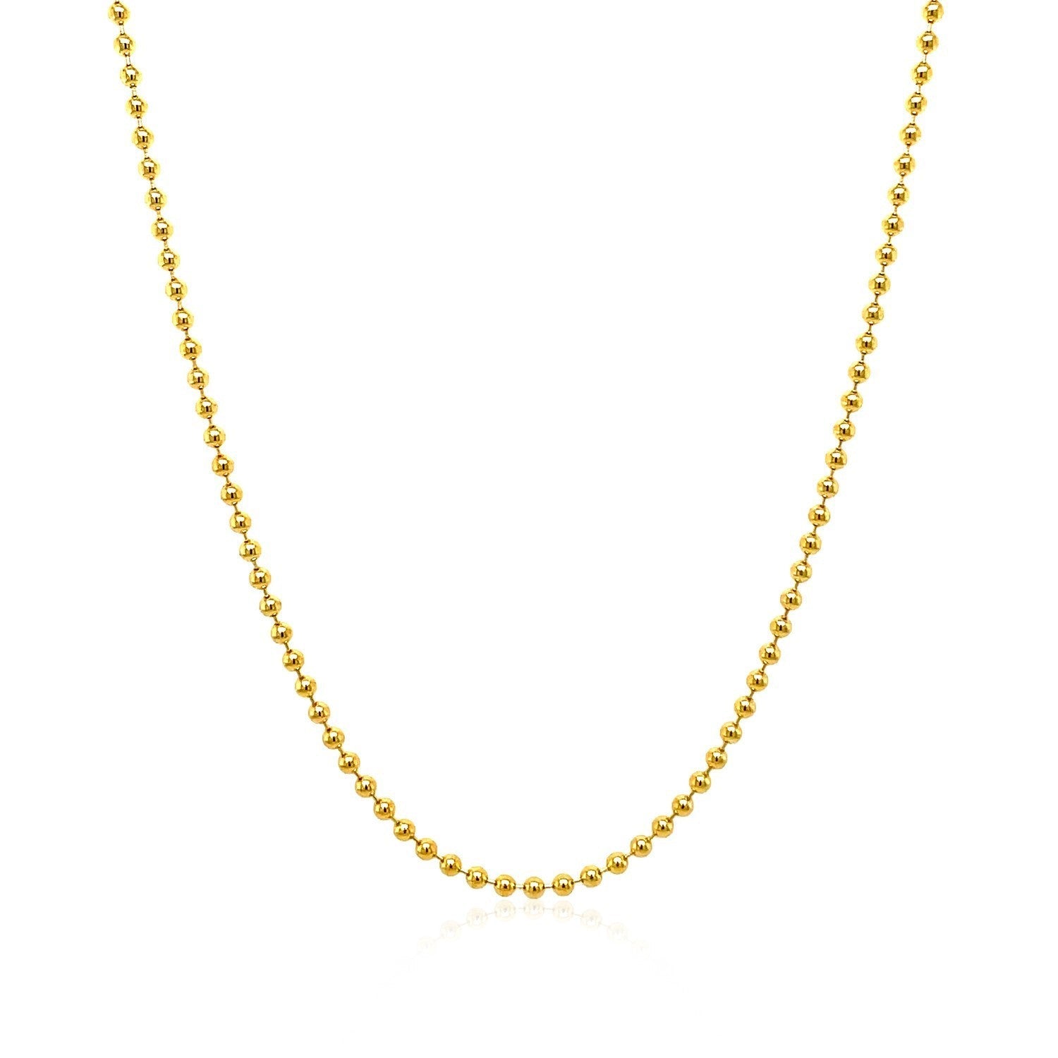 18k Yellow Gold Bead Chain 1.5mm (1.50 mm) by Bids.com